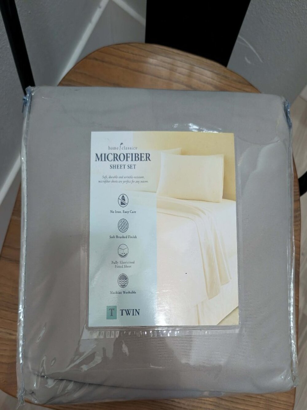*3/$25* Twin Size Gray Microfiber Sheet Set - New in Package